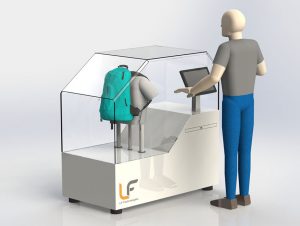 3D rendering Backpack test bench