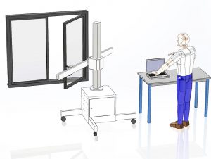 Endurance test bench for joinery and openings