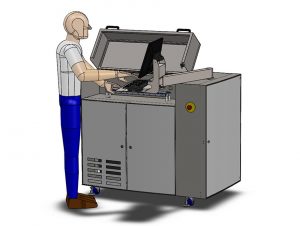 CAD of the heating cable test bench