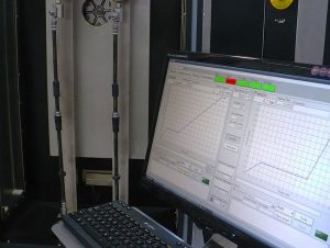 Example of a burst pressure and temperature bench curve