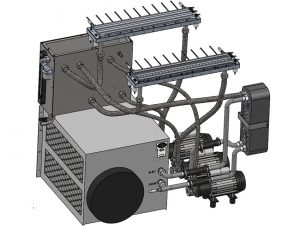 Hydraulic network heating ribbon test bench