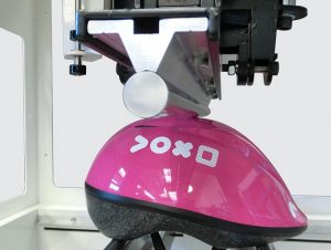 Children's bike helmet test bench