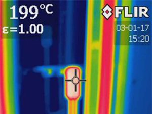 Automatic room temperature control using forced-air technology.