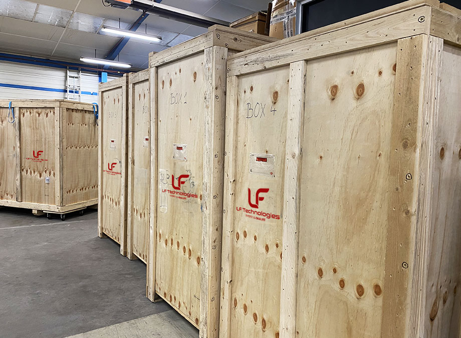 Shipping mechanical test benches abroad