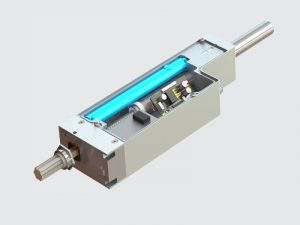 Internal view of the linear actuator;