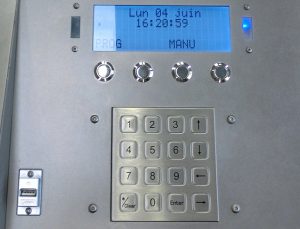 Control panel with integrated keypad