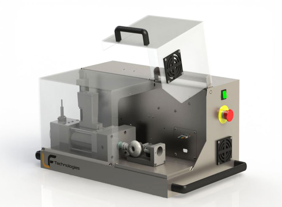 A test bench for monitoring the performance of turbines, ensuring the repeatability and reproducibility of the control process by automating operations.